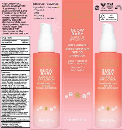 Glow Baby Super Lit Spf 30 Lotion Label (Glow Baby Super Lit Spf 30 Lotion)